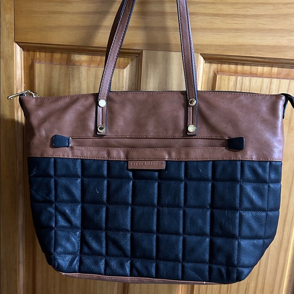 Steve Madden Two-Tone Quilted Tote - Picture 1 of 6